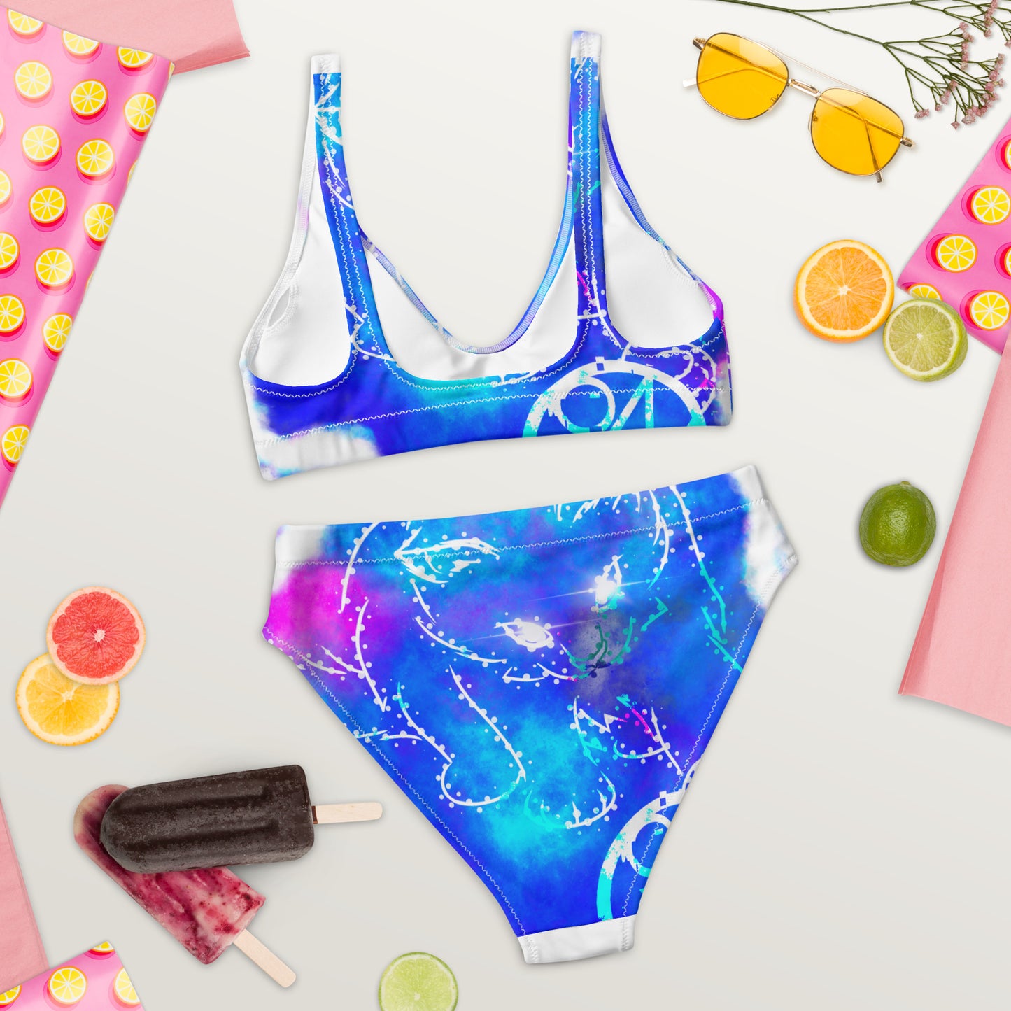 Recycled high-waisted bikini