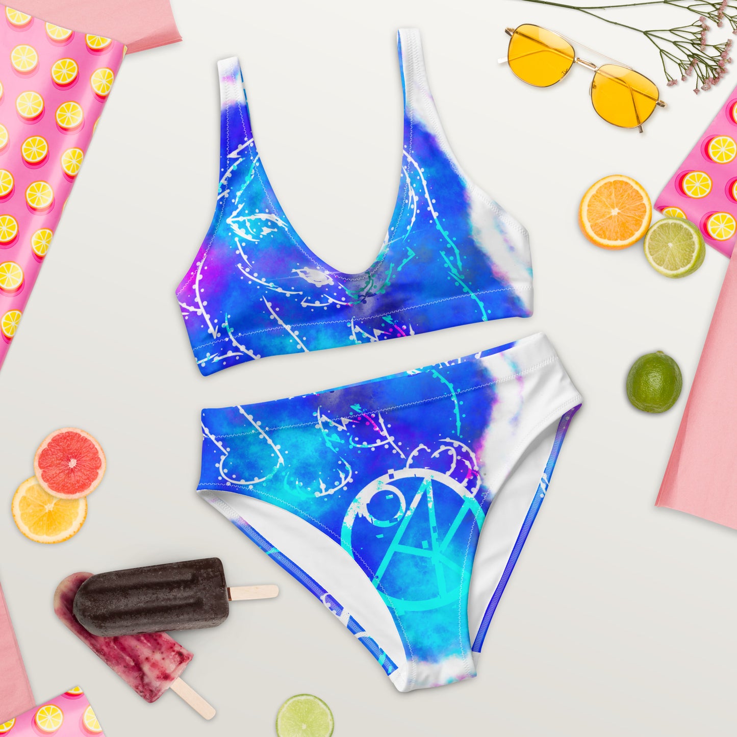 Recycled high-waisted bikini