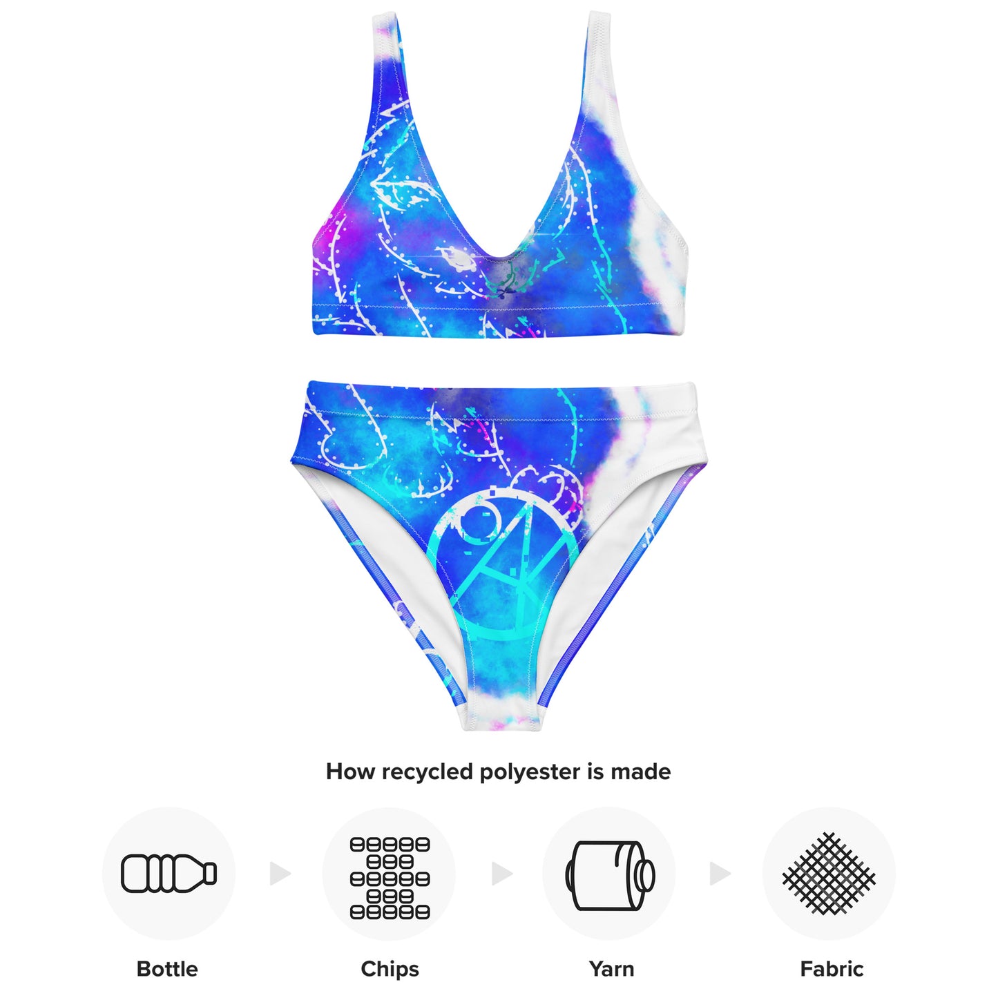 Recycled high-waisted bikini