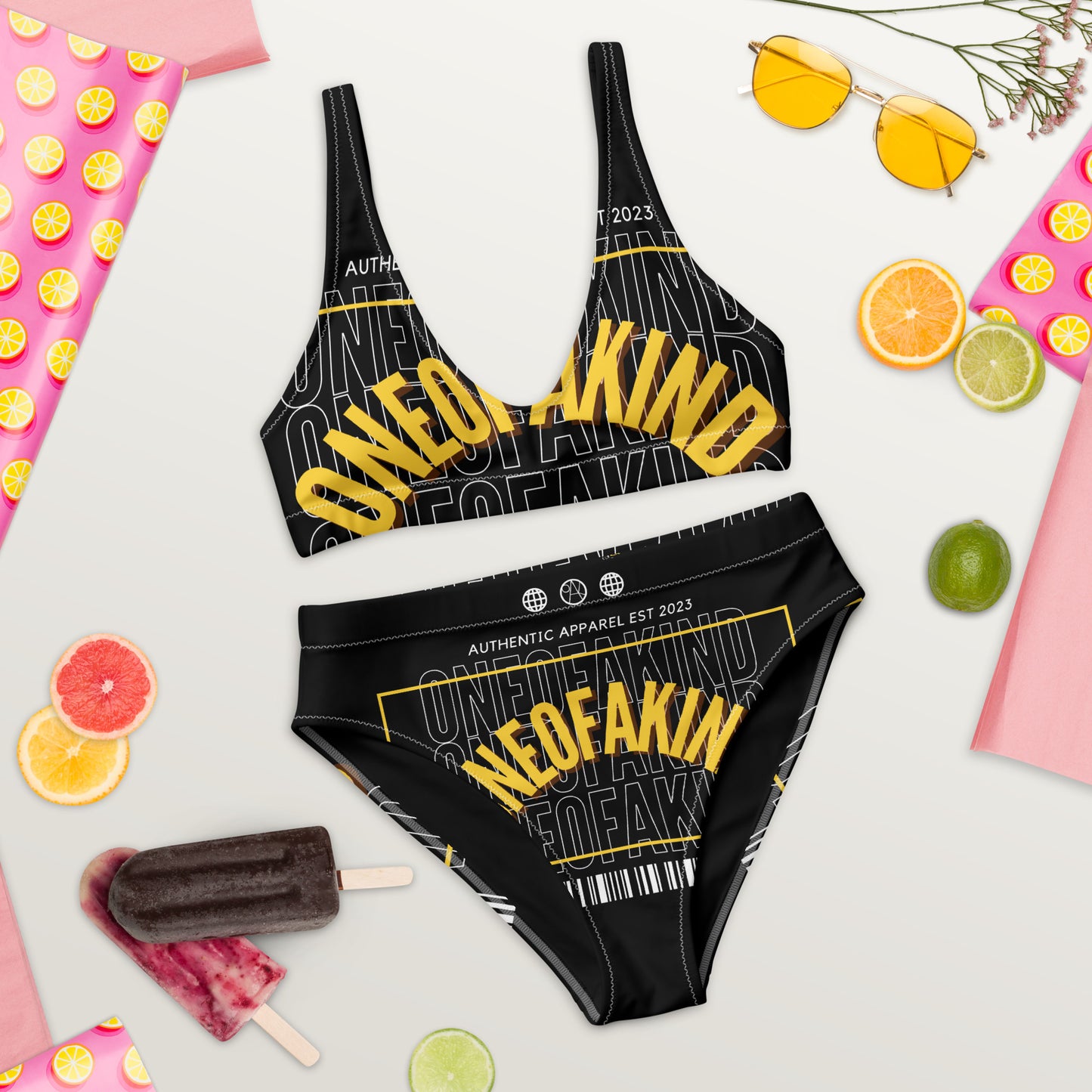 Recycled high-waisted bikini
