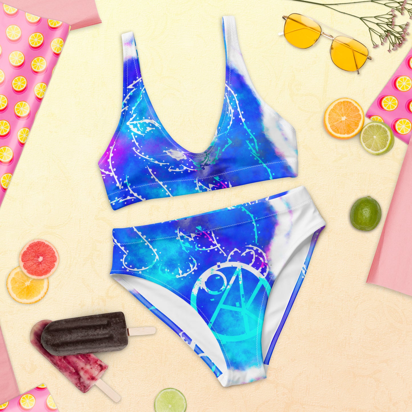 Recycled high-waisted bikini