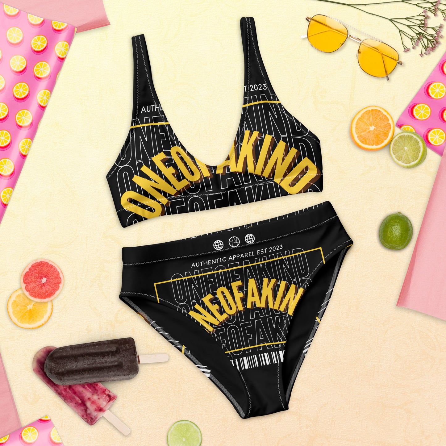 Recycled high-waisted bikini
