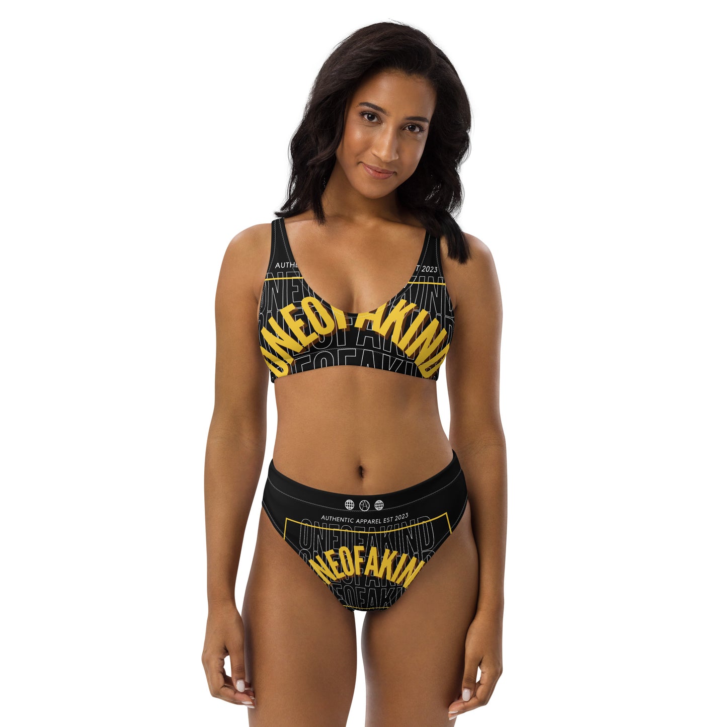 Recycled high-waisted bikini
