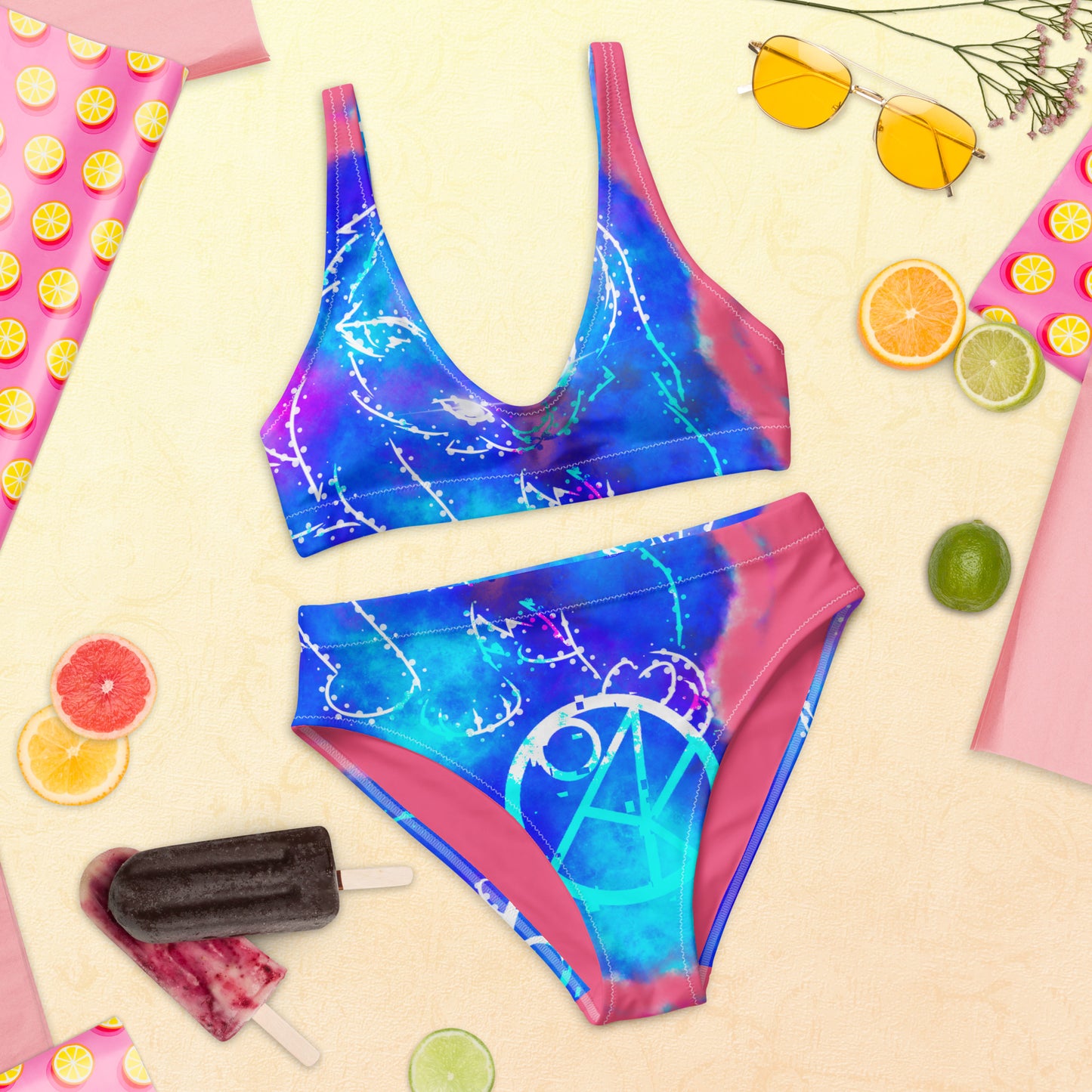Recycled high-waisted bikini