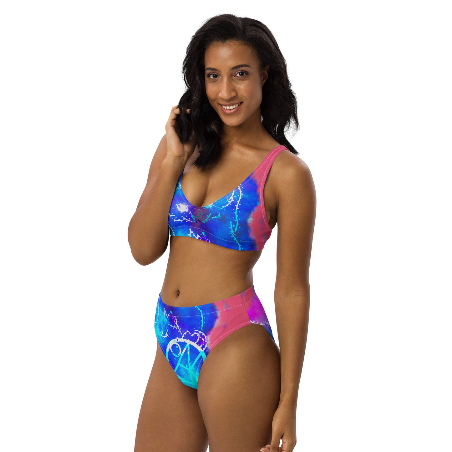 Recycled high-waisted bikini