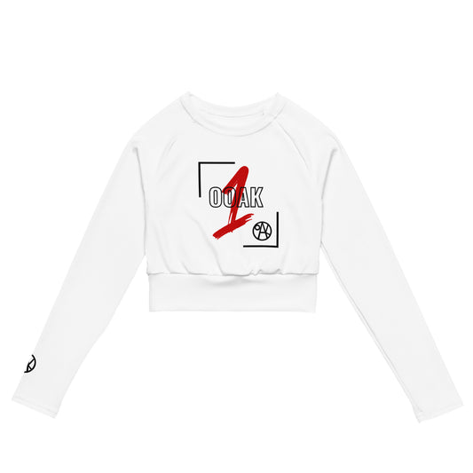 Recycled long-sleeve crop top