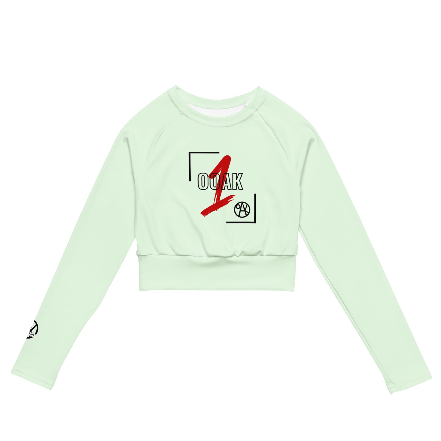 Recycled long-sleeve crop top