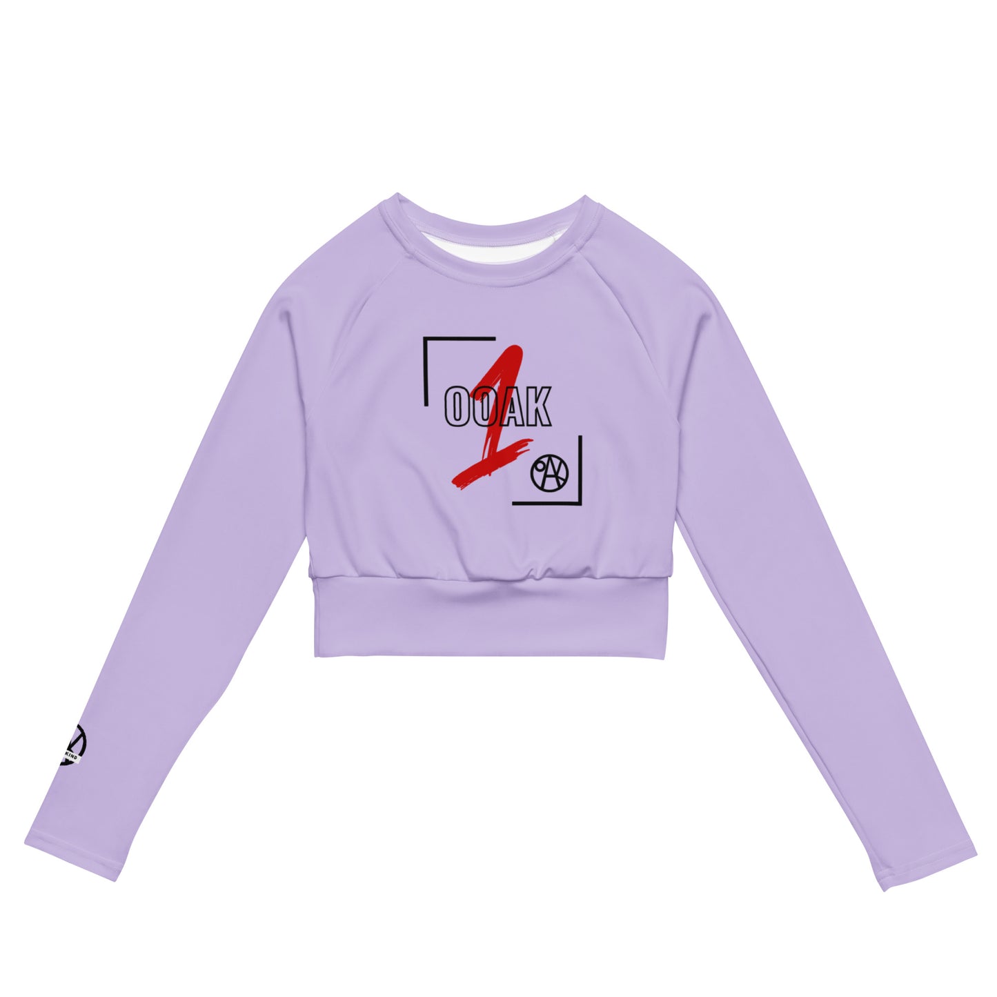 Recycled long-sleeve crop top