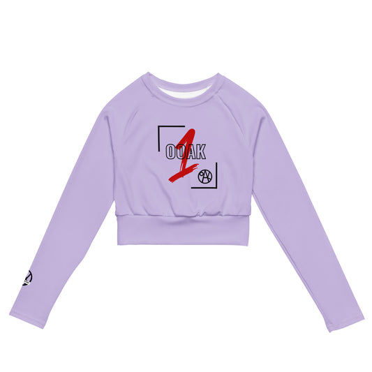 Recycled long-sleeve crop top