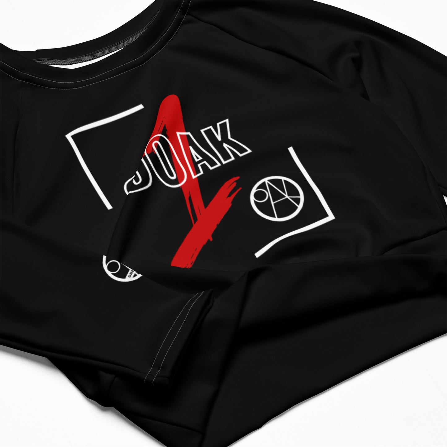Recycled long-sleeve crop top