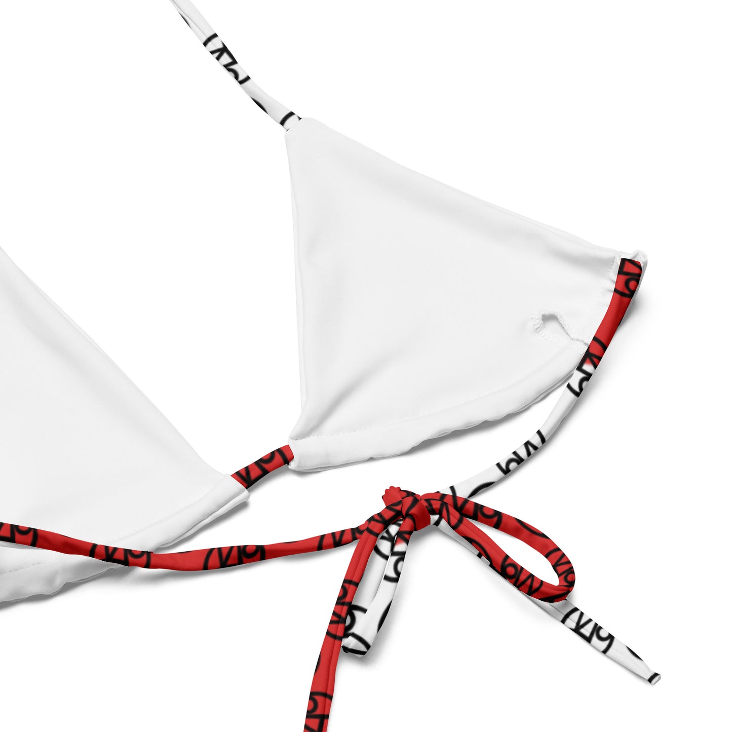 All-over print recycled string bikini