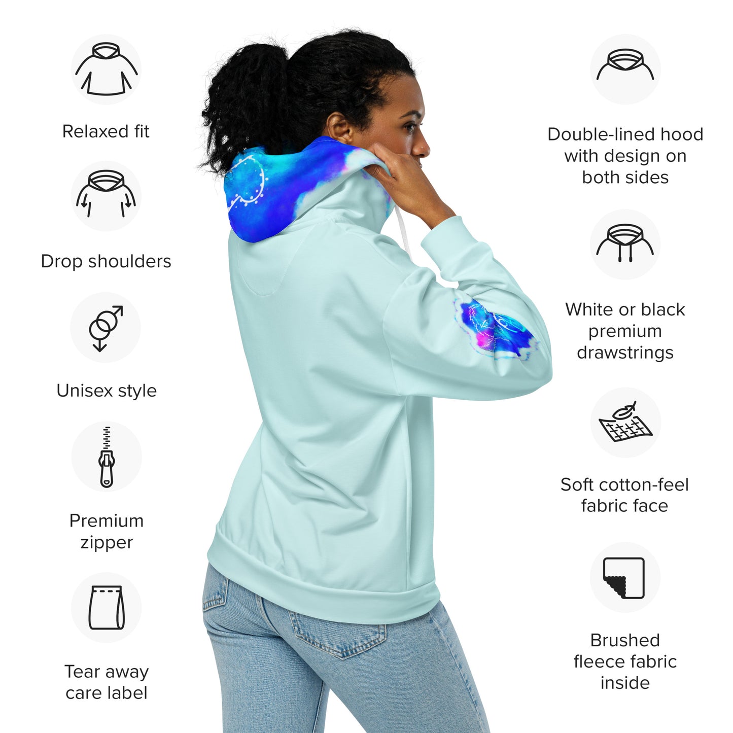 Unisex zip hoodie