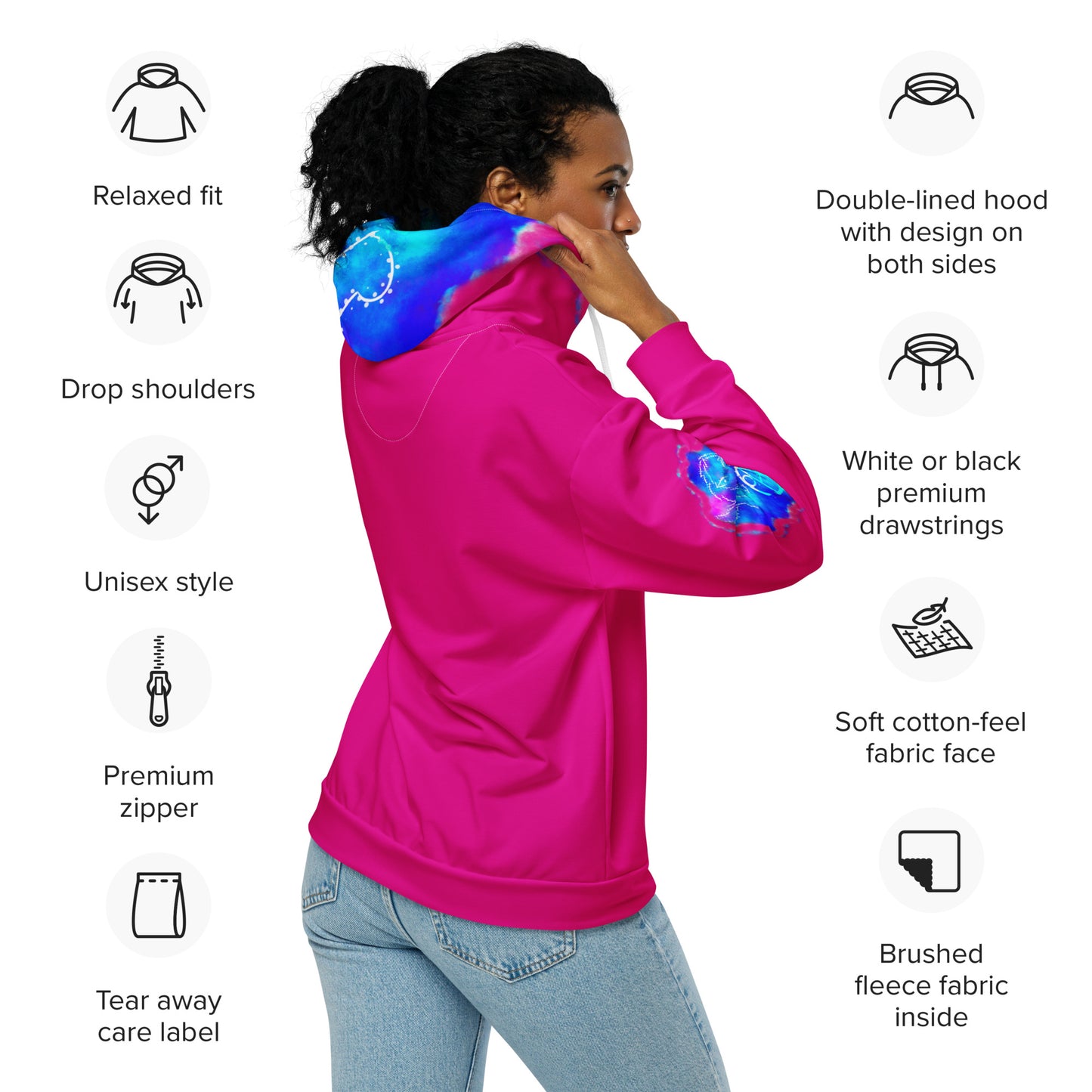 Unisex zip hoodie