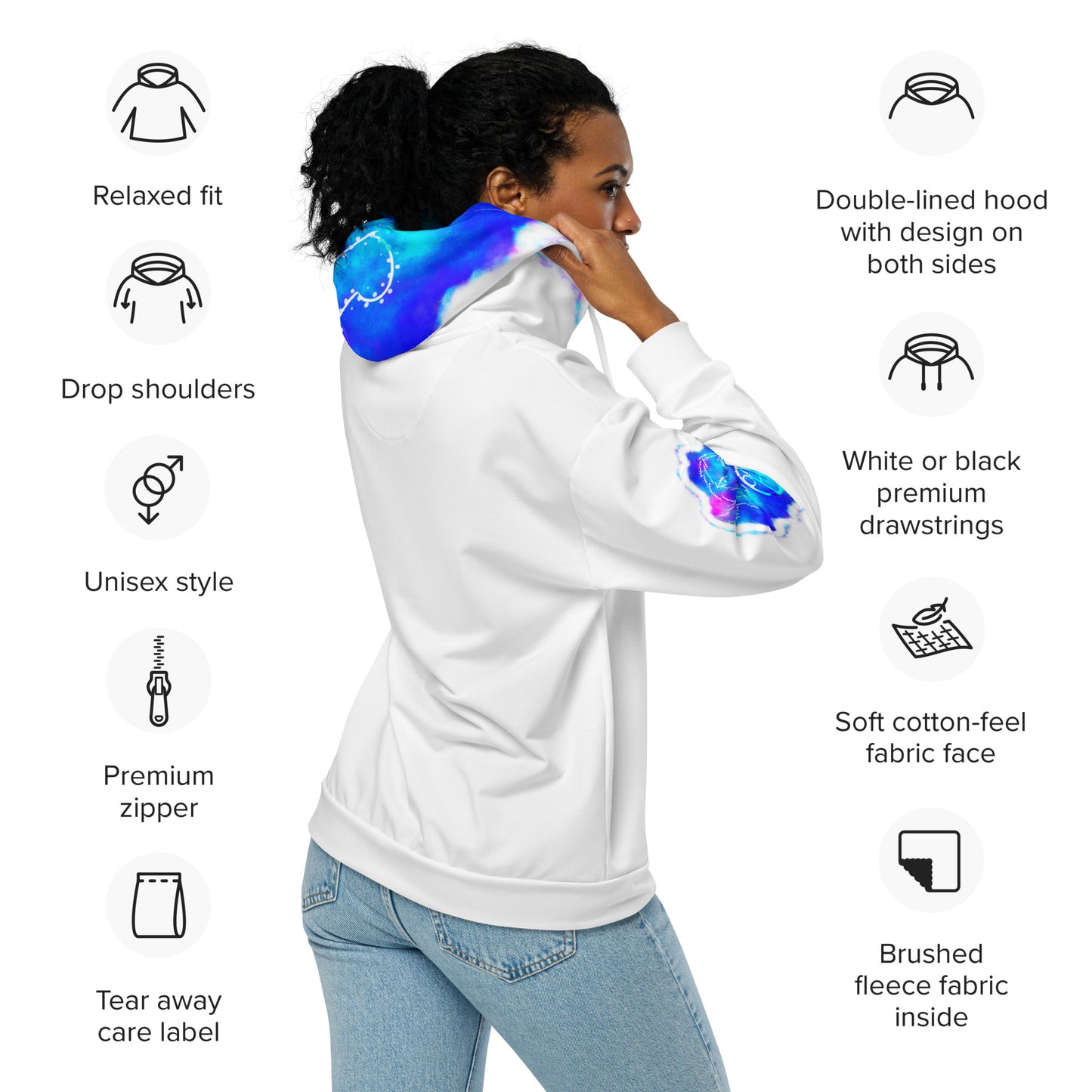 Unisex zip hoodie