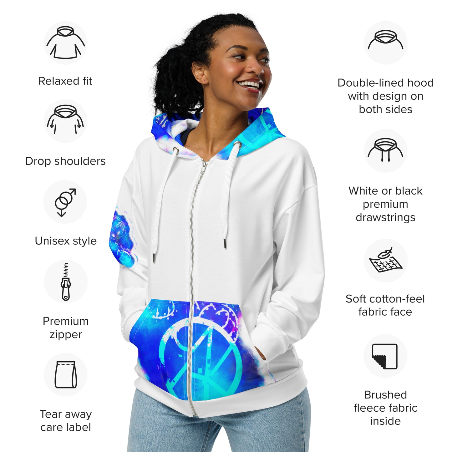 Unisex zip hoodie
