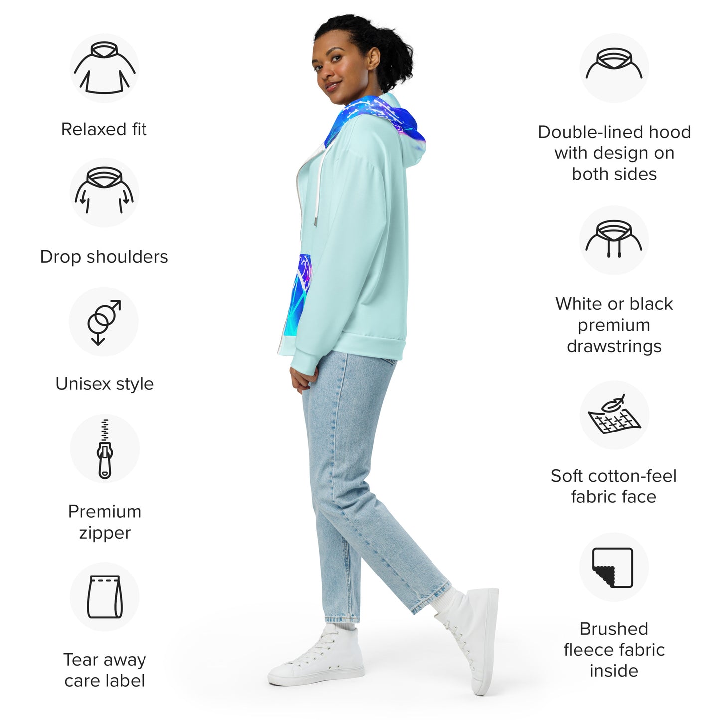 Unisex zip hoodie