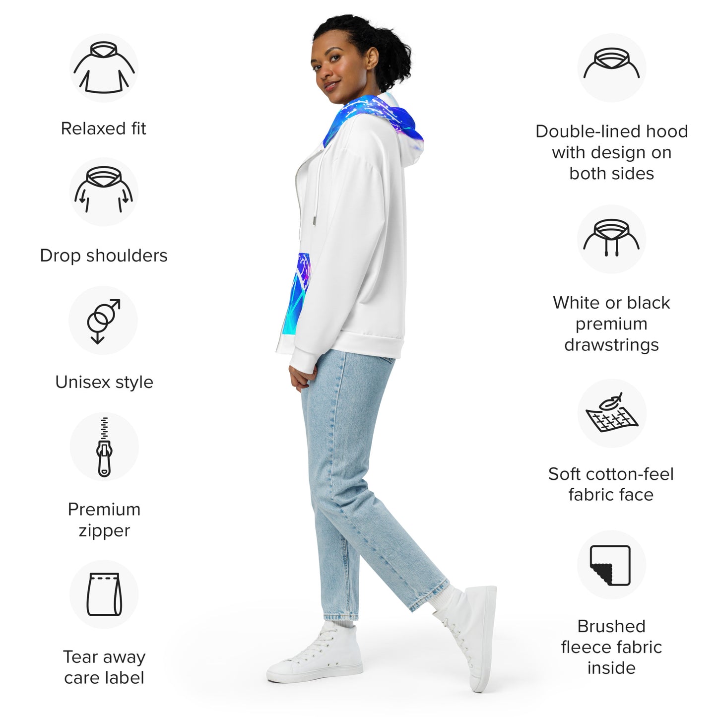 Unisex zip hoodie