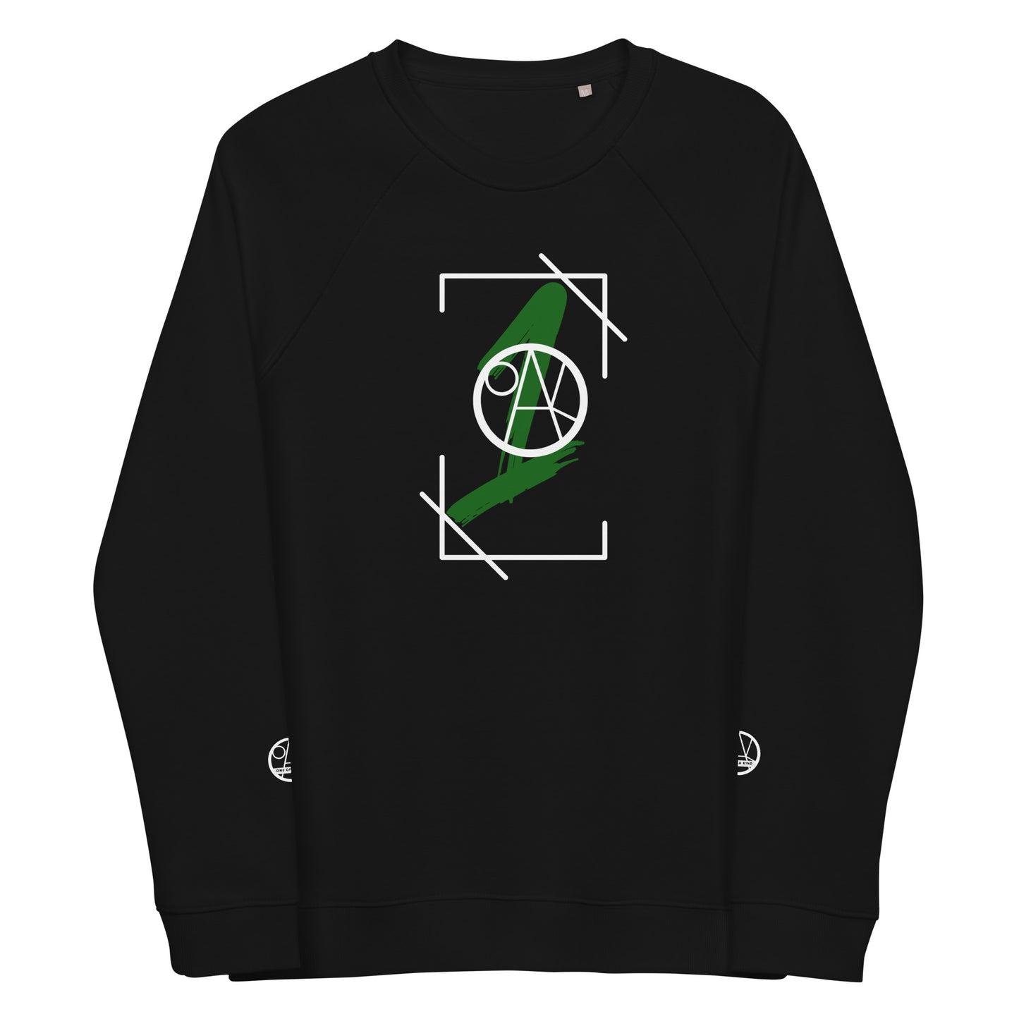 Unisex organic raglan sweatshirt