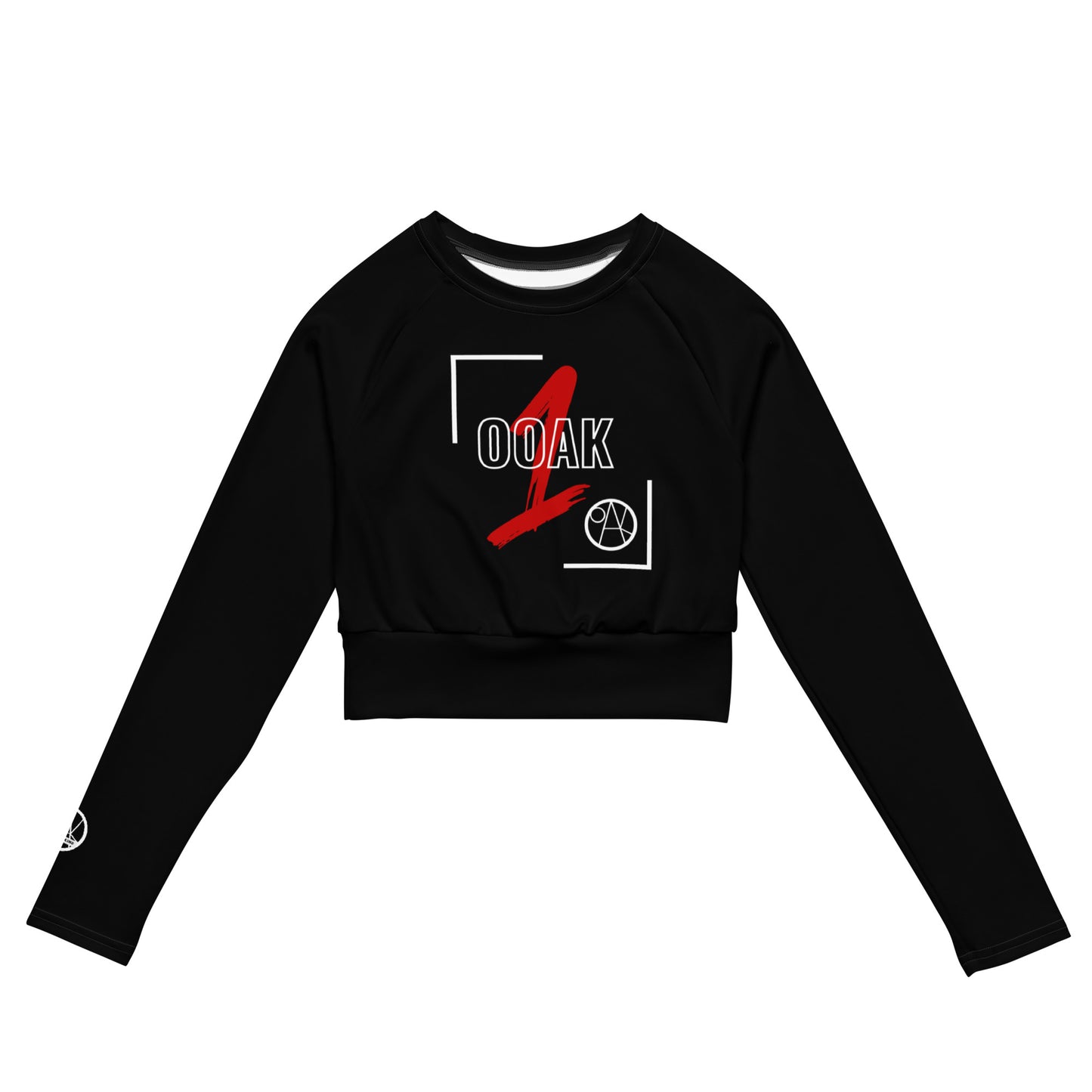 Recycled long-sleeve crop top