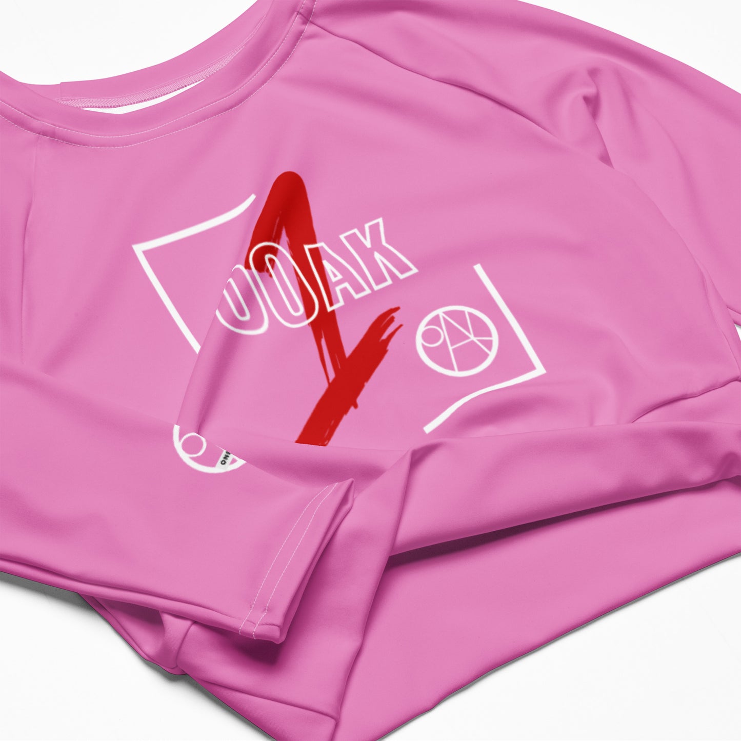 Recycled long-sleeve crop top