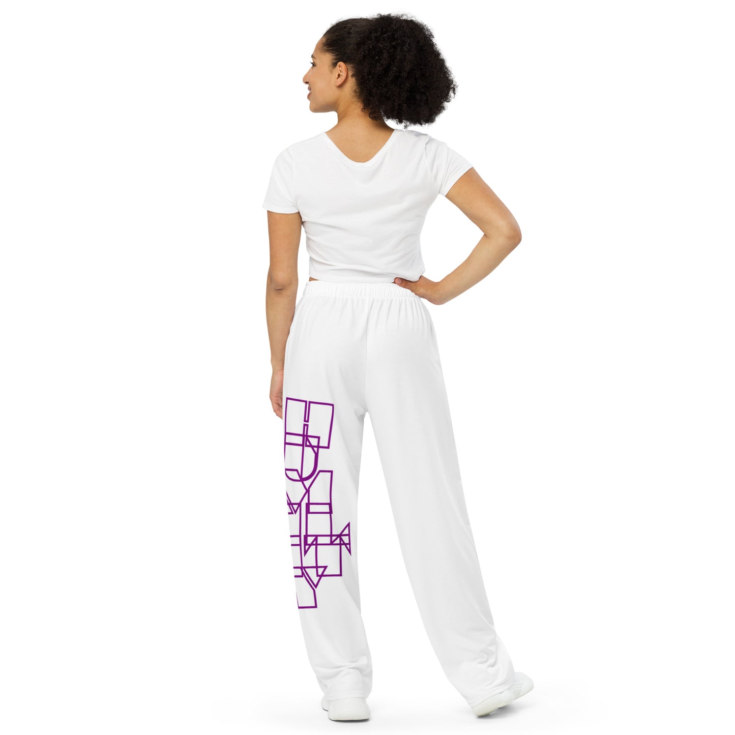 All-over print unisex wide-leg pants