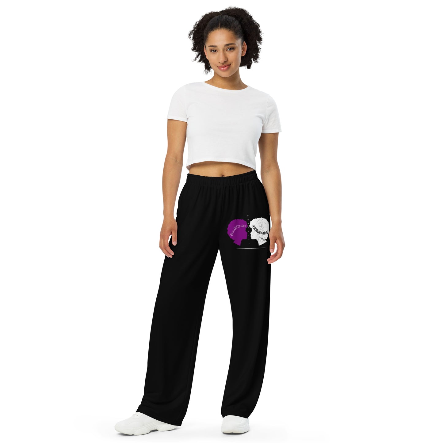 All-over print unisex wide-leg pants