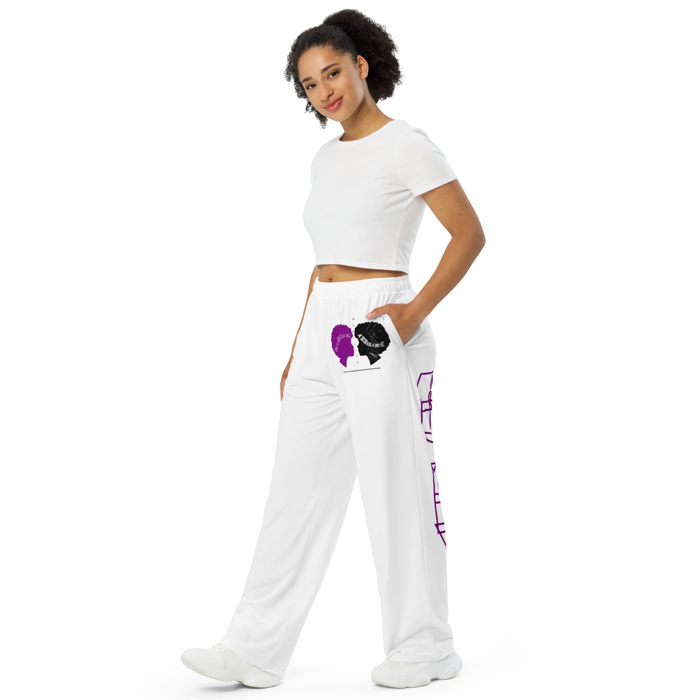 All-over print unisex wide-leg pants